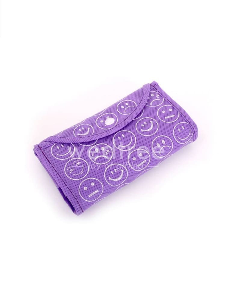 Foldable nonwoven shopping bag with smiley prints - W2234