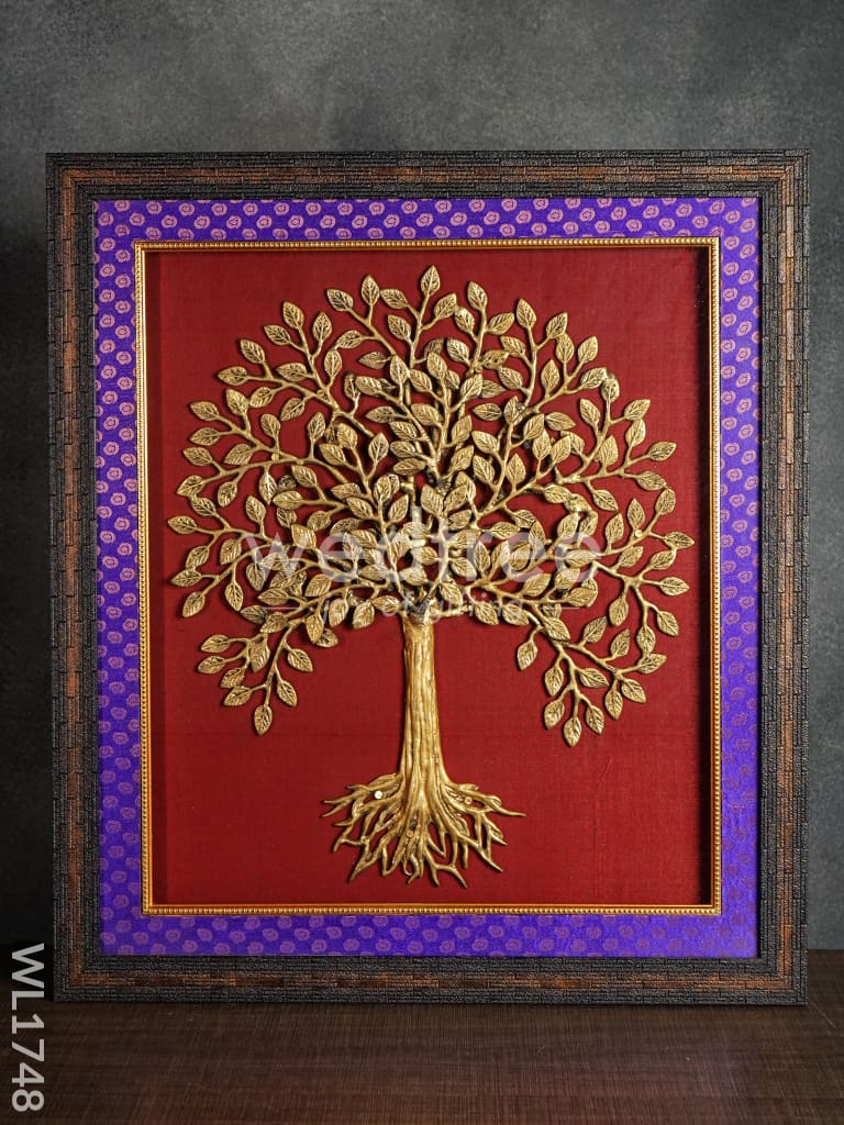 Frame: Brass Kalpavriksha Tree with Roots 24x24 - WL1748