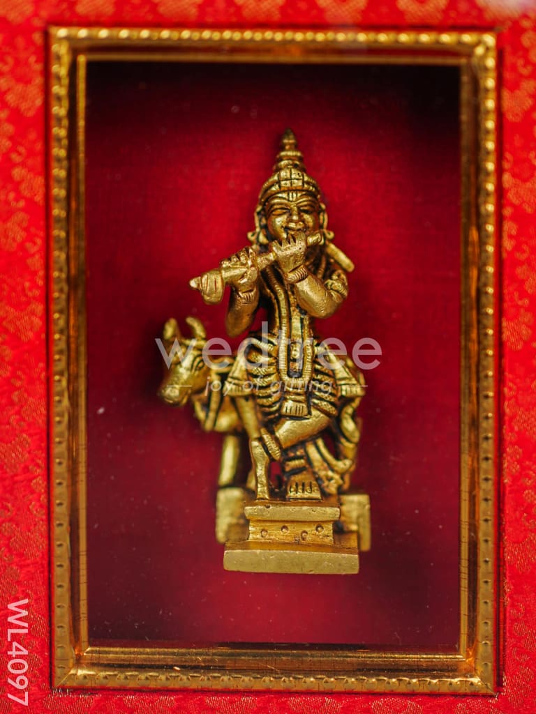 Frame: Brass Krishna with Cow - WL4097