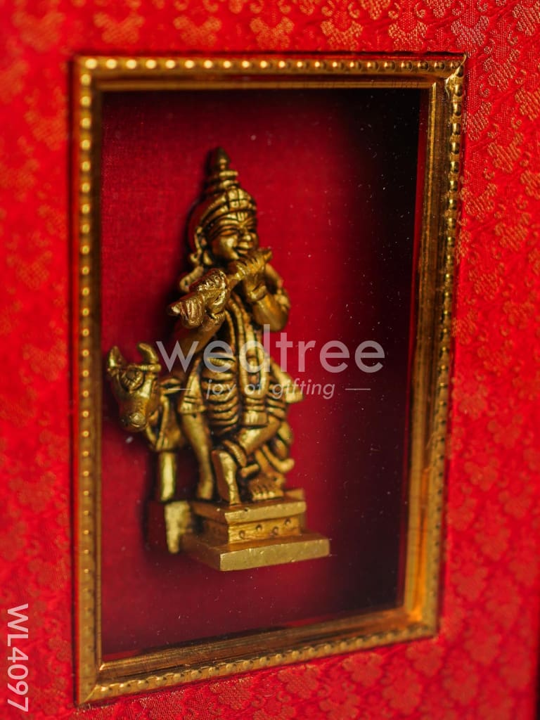 Frame: Brass Krishna with Cow - WL4097