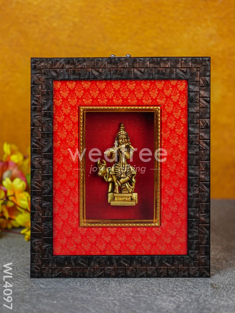 Frame: Brass Krishna with Cow - WL4097