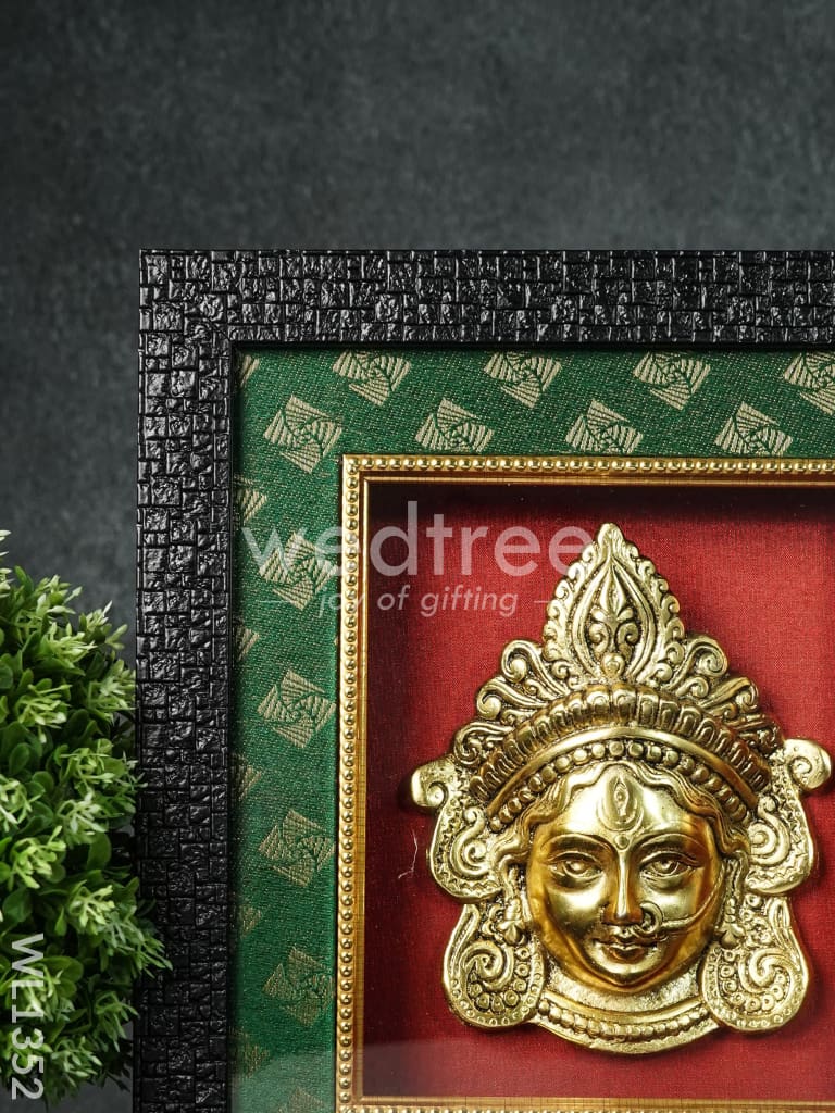 Frame : White Metal Amman Face with Gold Finish (7.5X6.5)Inches - WL1352