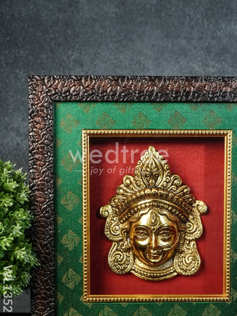 Frame : White Metal Amman Face with Gold Finish (7.5X6.5)Inches - WL1352