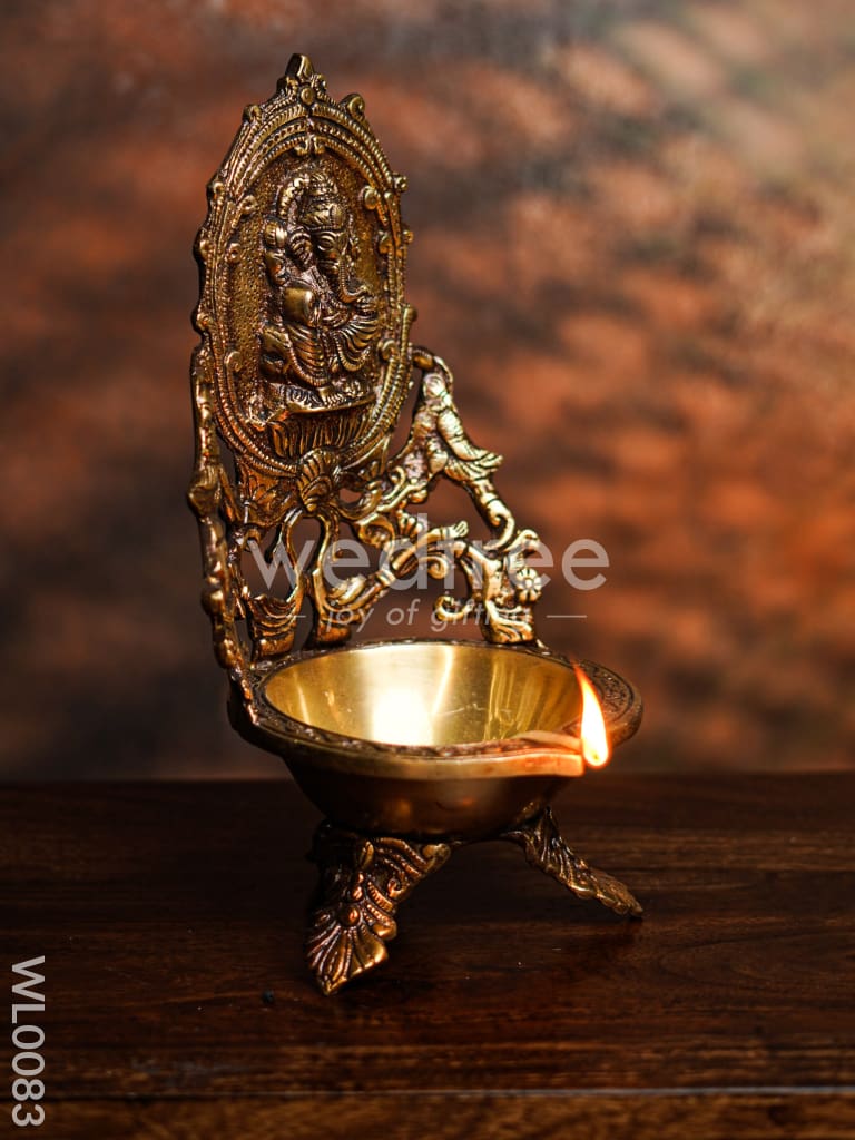 Ganesh Diya (Brown antique finish) - WL0083