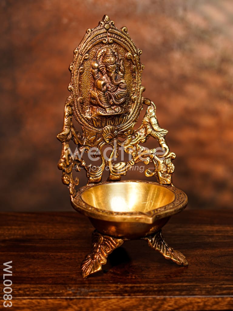 Ganesh Diya (Brown antique finish) - WL0083