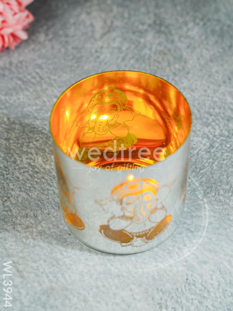 Ganesha Engraved Candle Holder - WL3944