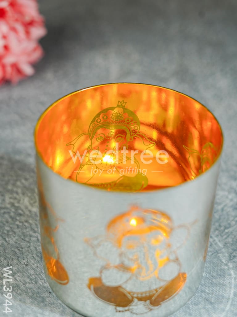 Ganesha Engraved Candle Holder - WL3944