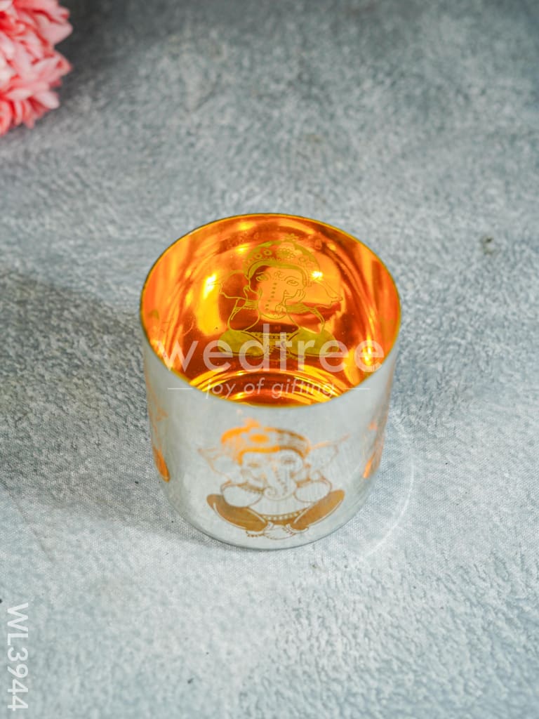 Ganesha Engraved Candle Holder - WL3944