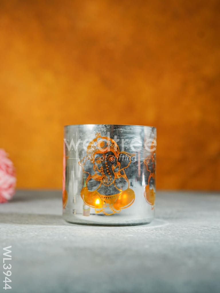Ganesha Engraved Candle Holder - WL3944