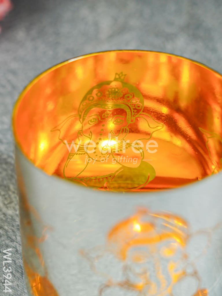 Ganesha Engraved Candle Holder - WL3944