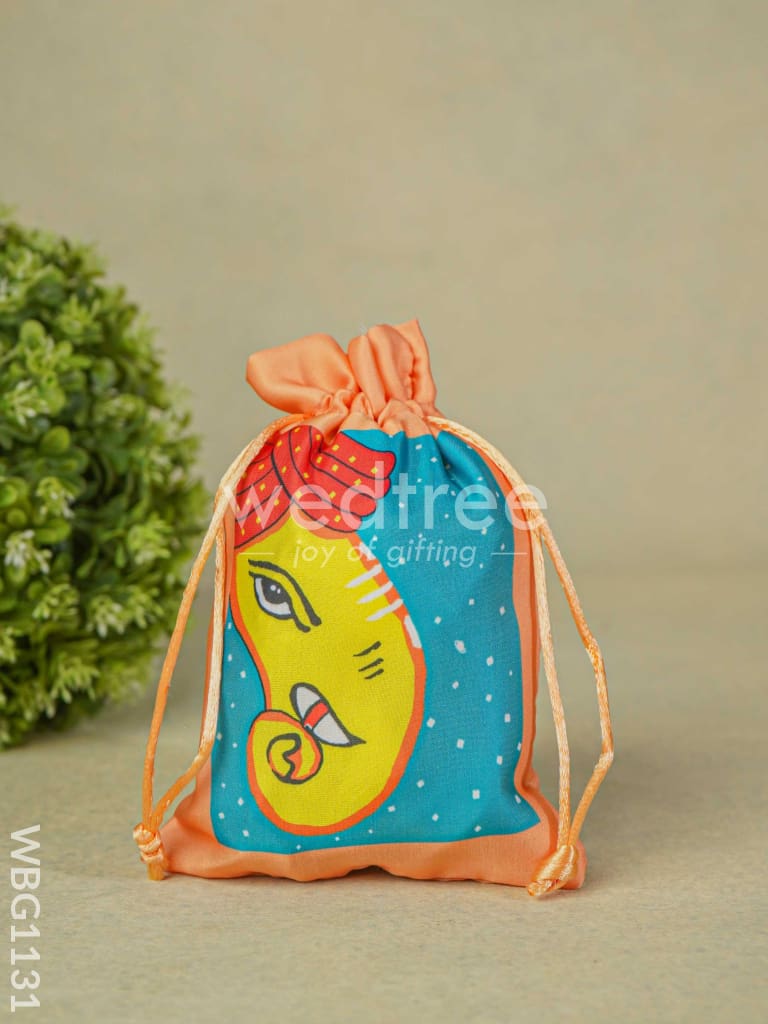 Ganesha Printed String Bag - 7 inch - WBG1131