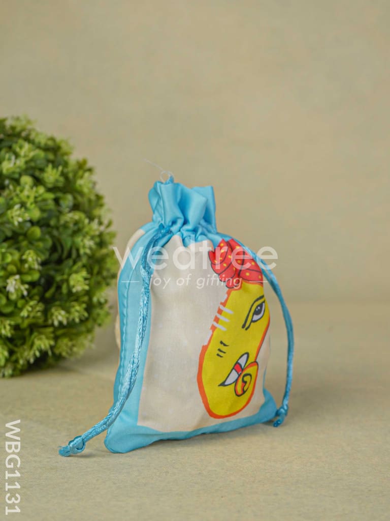 Ganesha Printed String Bag - 7 inch - WBG1131