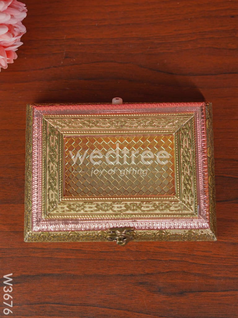 German Oxidised Transparent Dry Fruit Box 7 X 7 inch - W3676