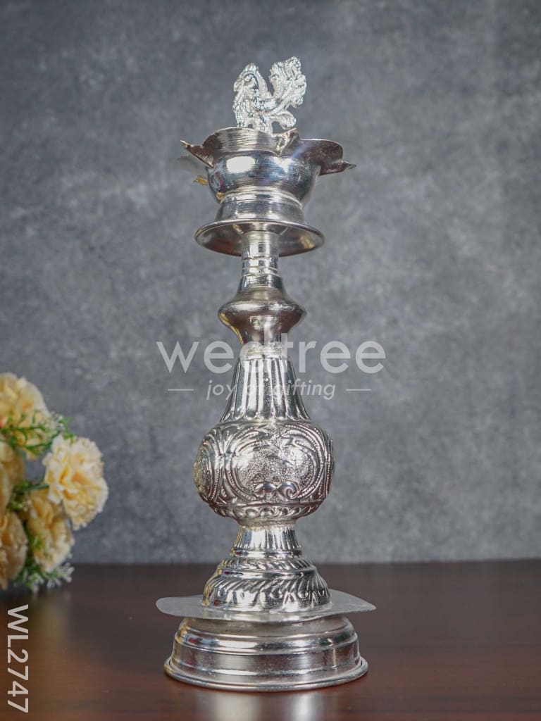 German Silver Annapakshi 5 Face Kuthu Vilaku - Set of 2 - WL2747