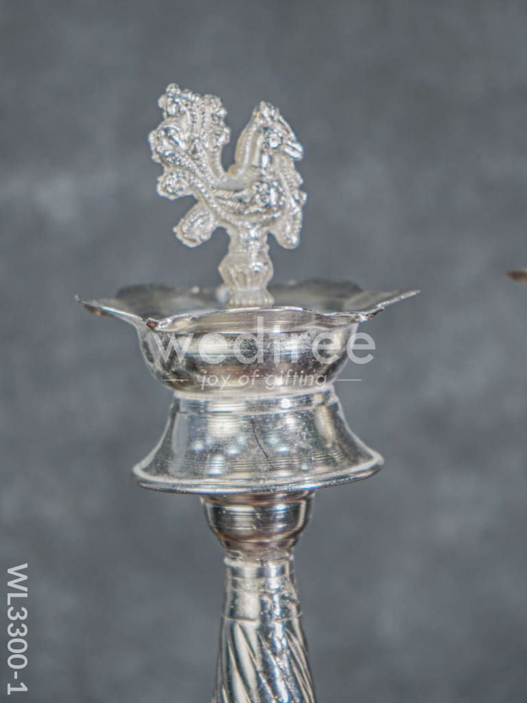 German Silver Annapakshi Kuthu Vilaku - Set of - 18 inches - WL3300-1