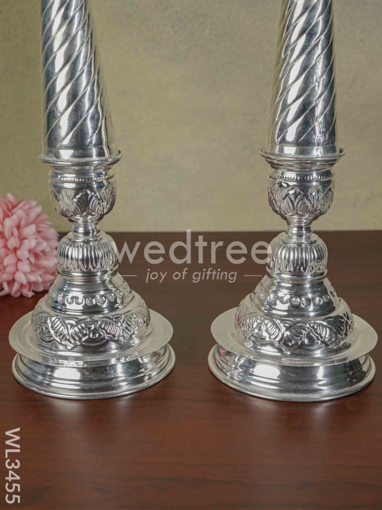 German Silver Annapakshi Kuthu Vilaku - Set of - 21 inches - WL3455