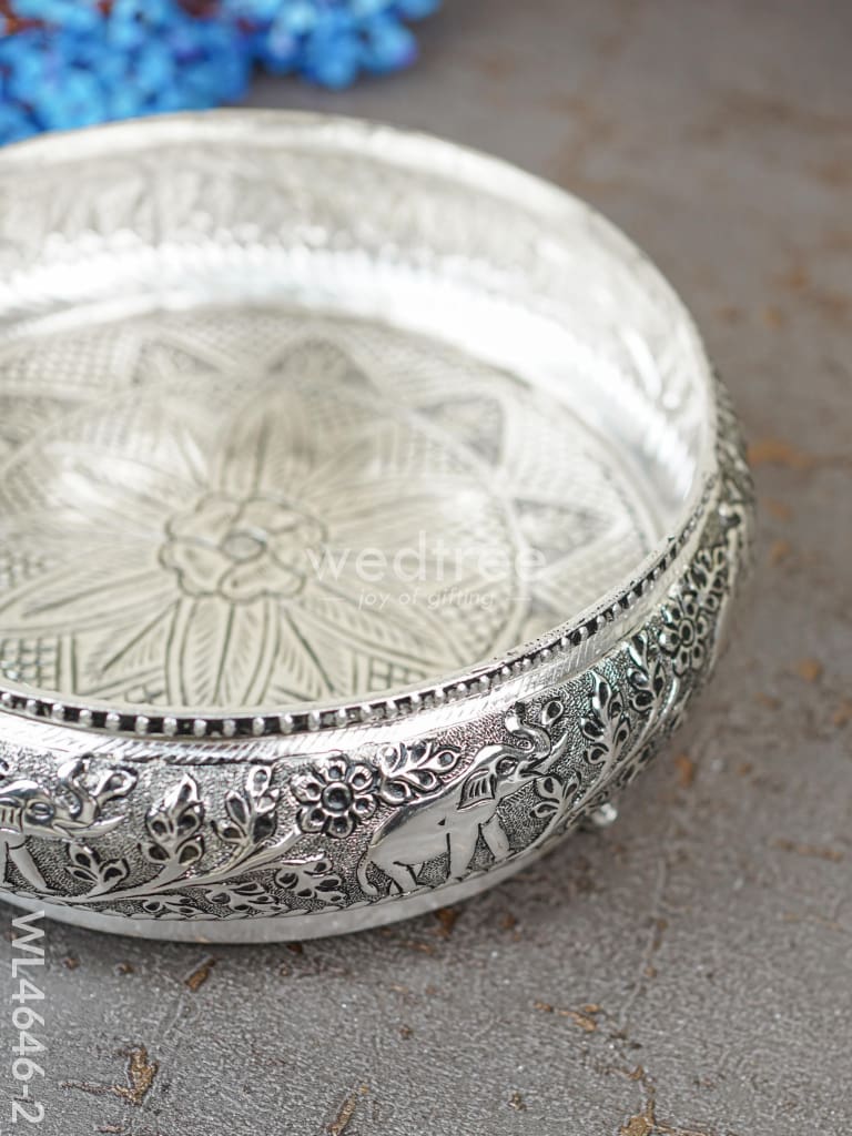German Silver Antique Elephant Urli - WL4646-2
