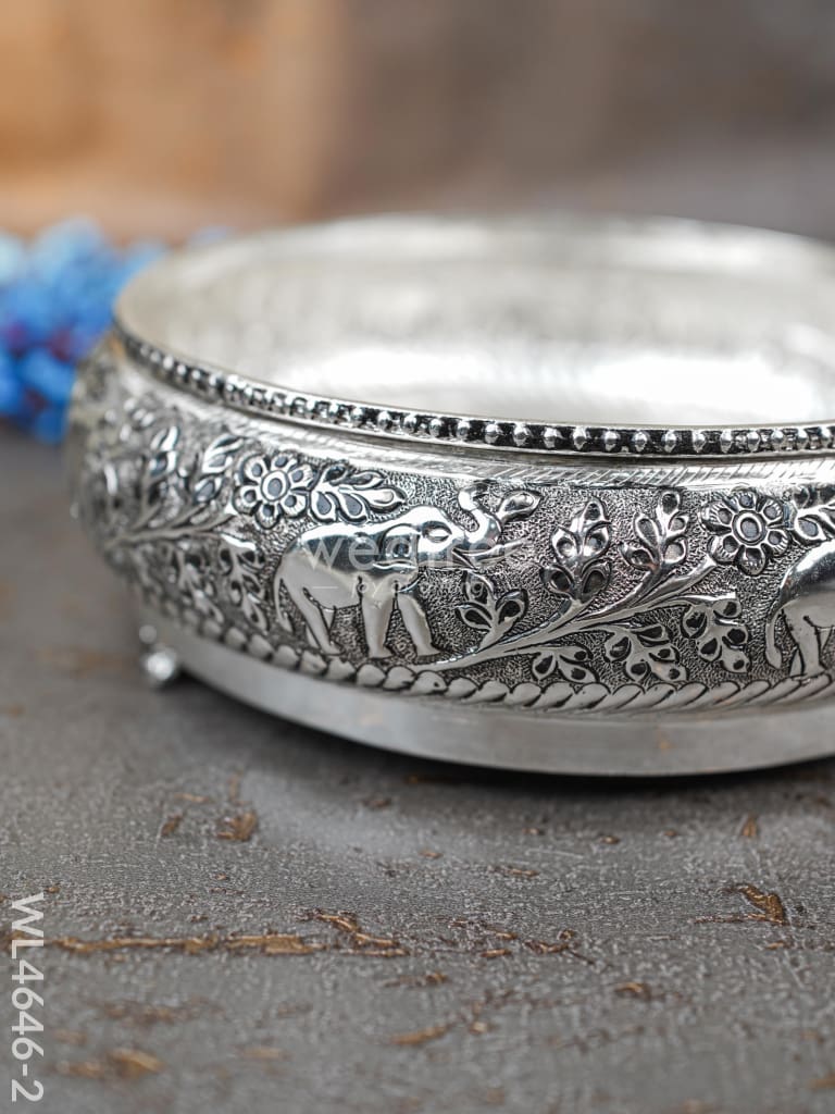 German Silver Antique Elephant Urli - WL4646-2