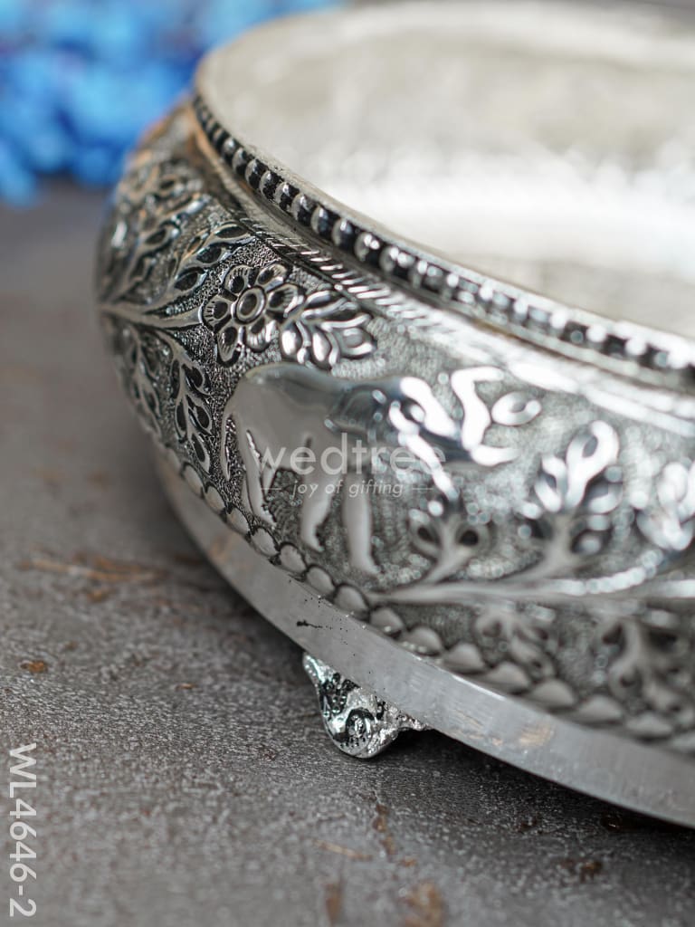 German Silver Antique Elephant Urli - WL4646-2