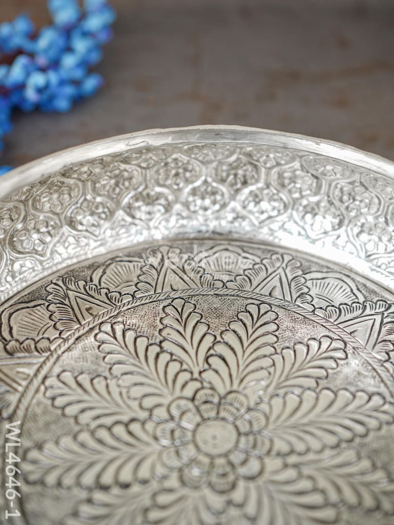 German Silver Antique Floral Urli - WL4646-1