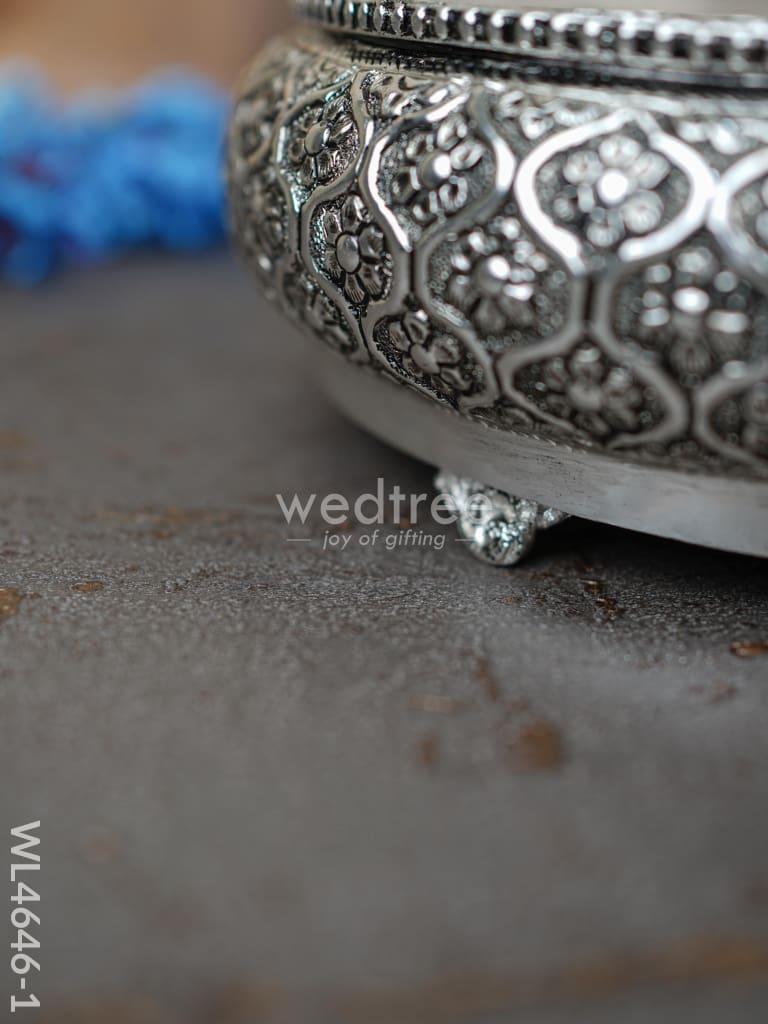 German Silver Antique Floral Urli - WL4646-1