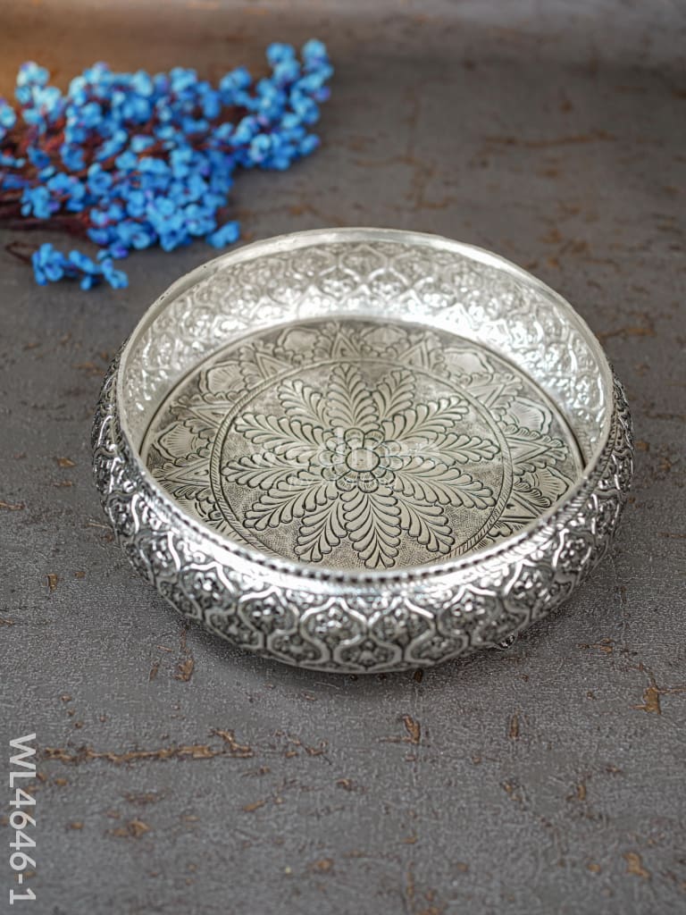 German Silver Antique Floral Urli - WL4646-1