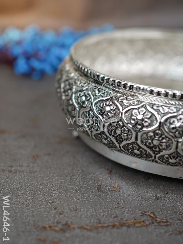 German Silver Antique Floral Urli - WL4646-1