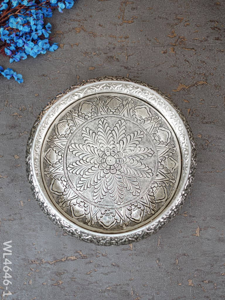 German Silver Antique Floral Urli - WL4646-1