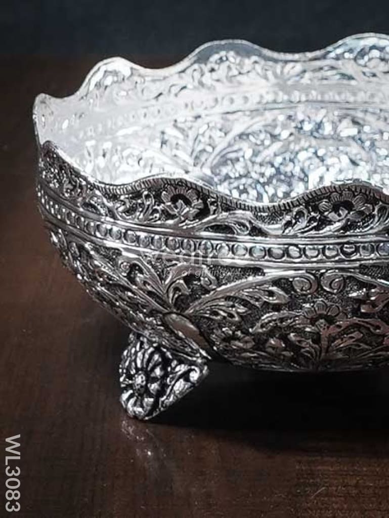 German Silver Antique Prasadam Bowl - WL3083