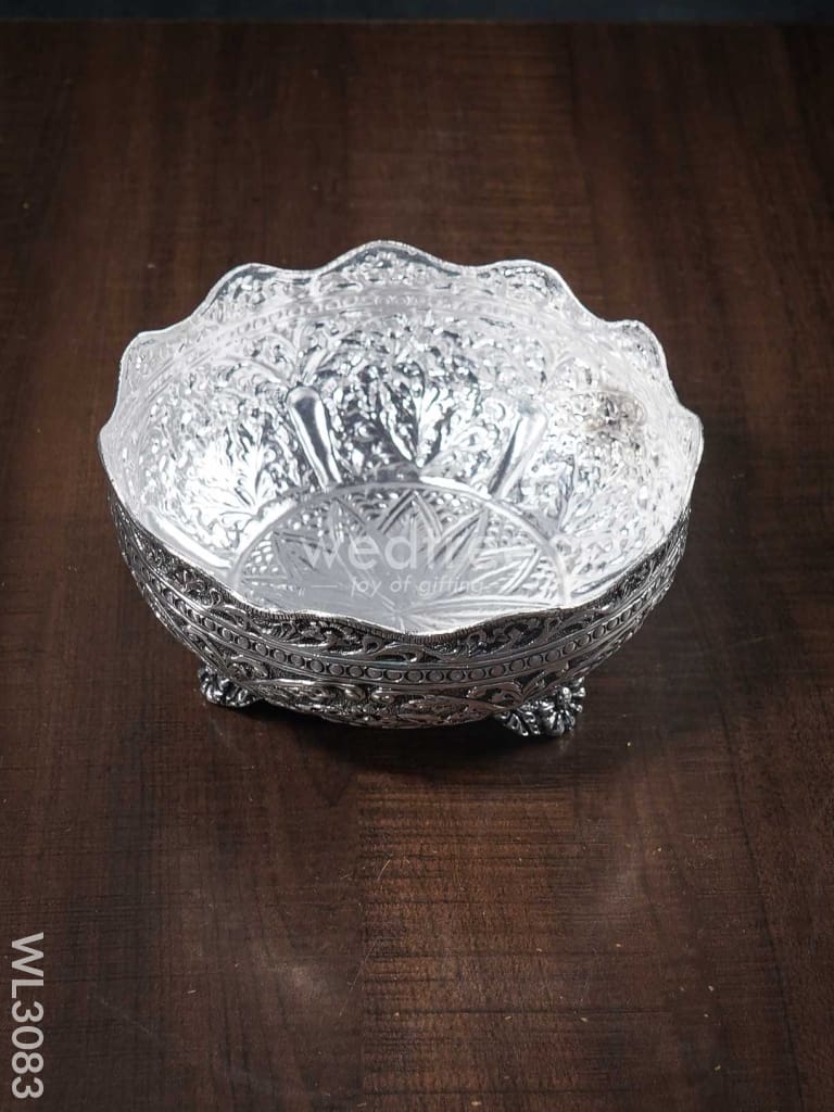 German Silver Antique Prasadam Bowl - WL3083
