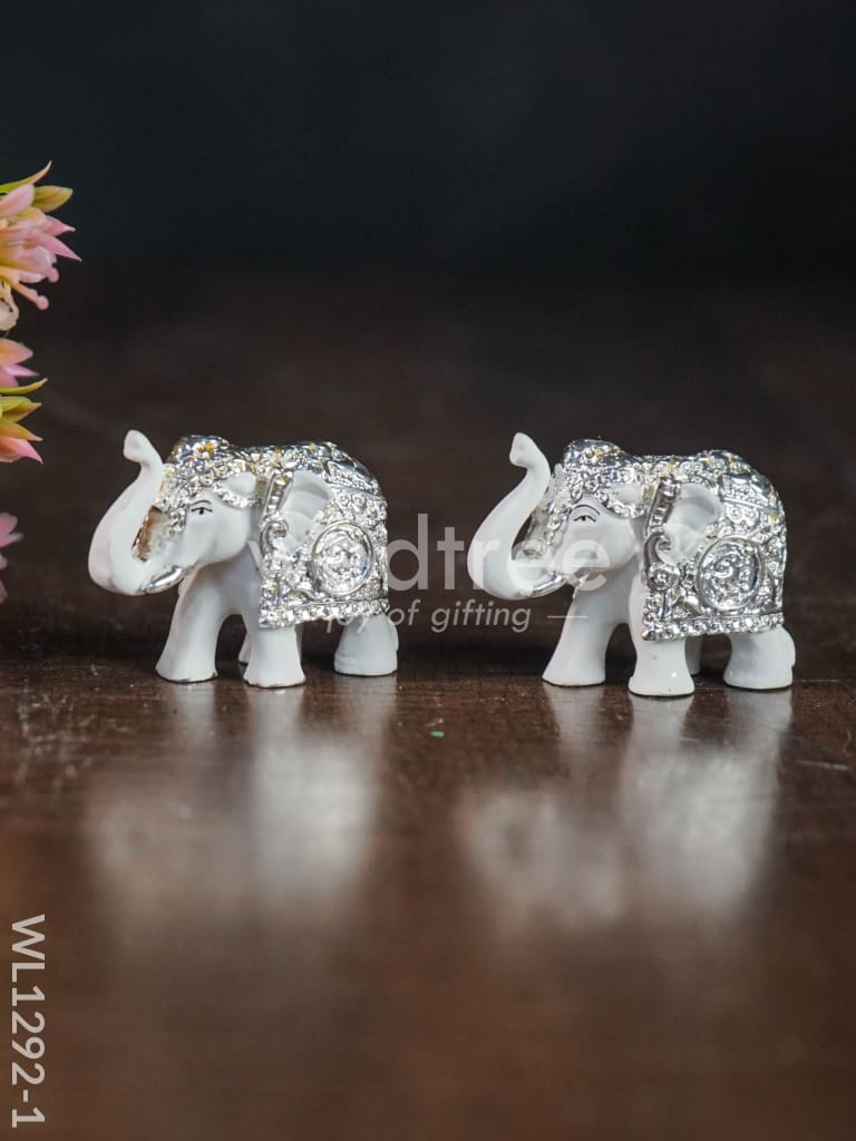 German Silver - Baby Elephant 1.5 inch ( Set of 2 ) - WL1292