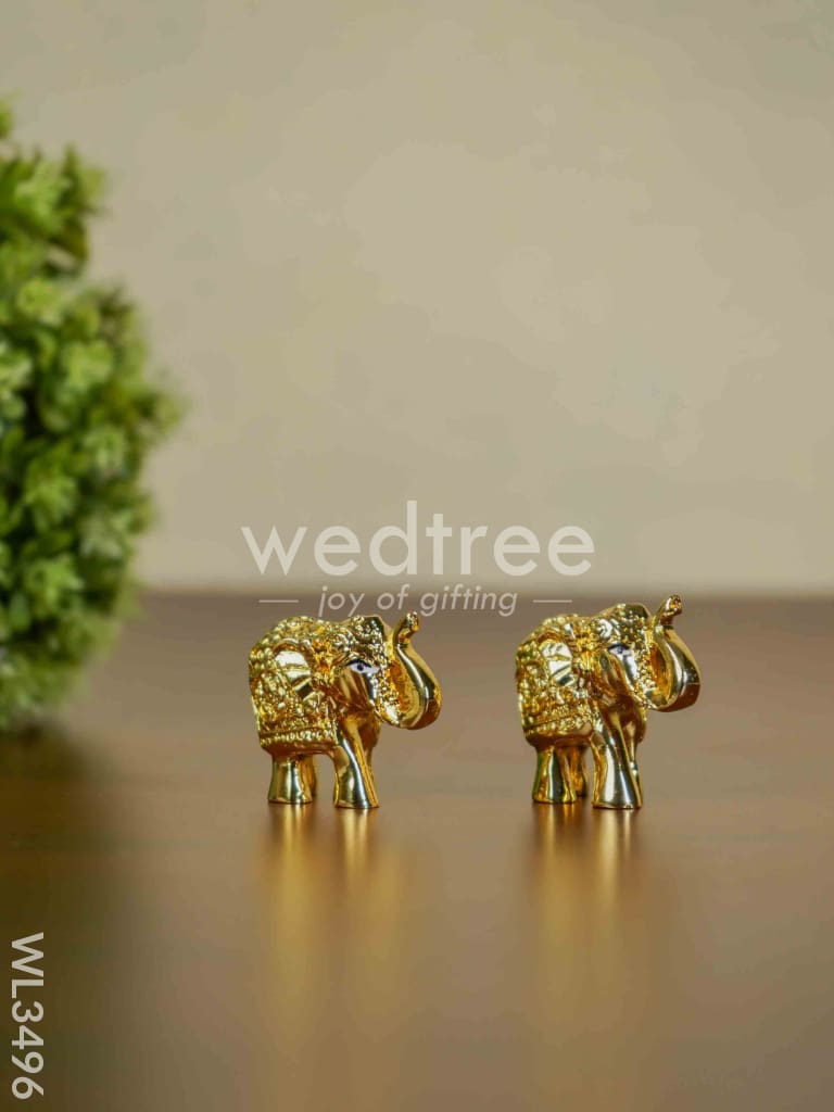 German Silver Baby Elephant - Set of 2 - WL3496