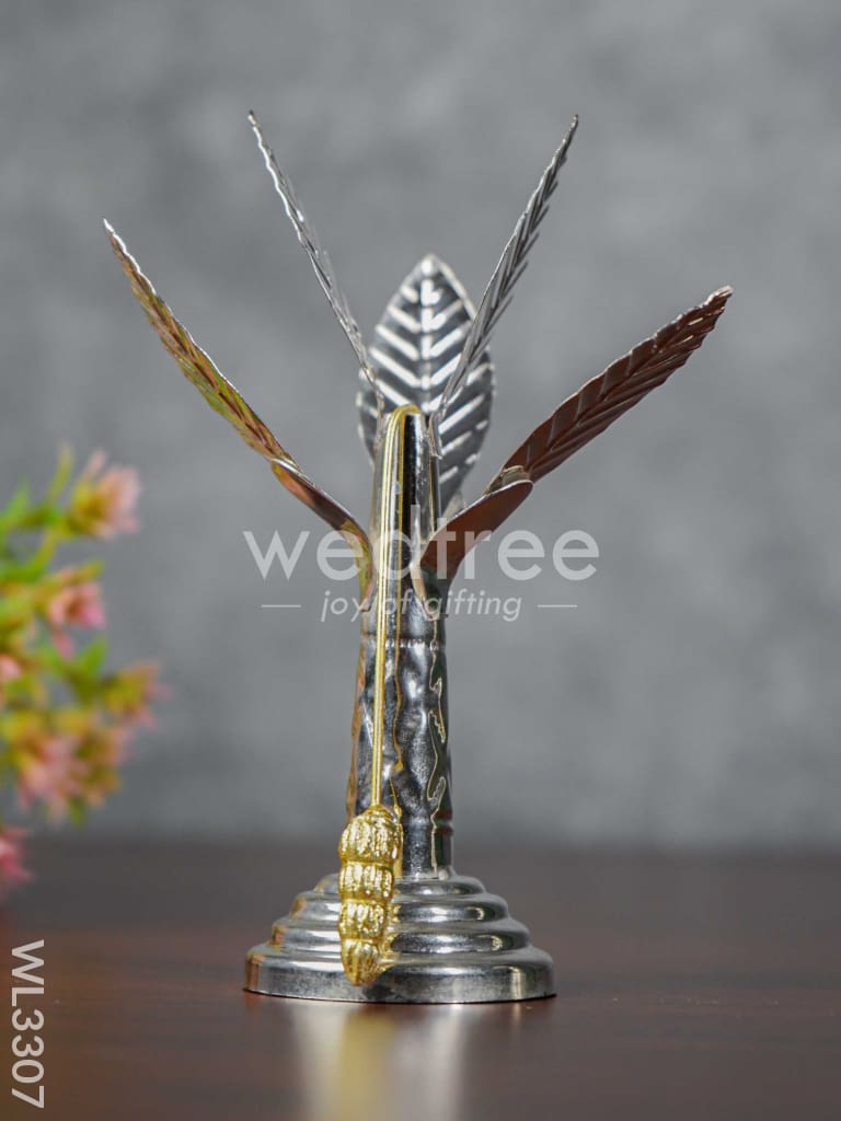 German Silver Banana Tree with Flowers set of 2 - 6 inch - WL3307