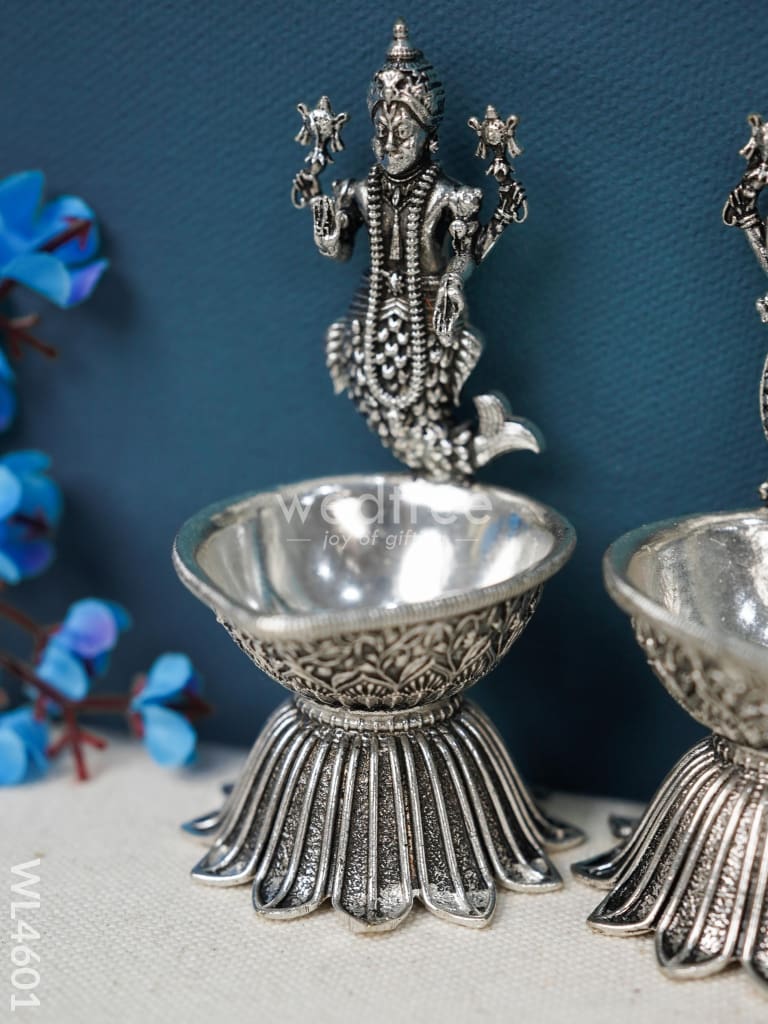 German Silver Dasavatharam Diya - Set of 10 - WL4601