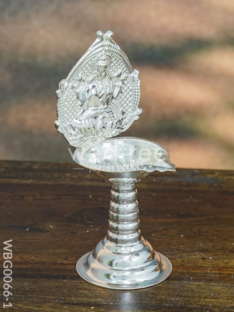 German Silver Diya with Kuthuvilakku Stand - WBG0066