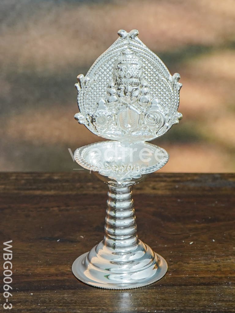German Silver Diya with Kuthuvilakku Stand - WBG0066