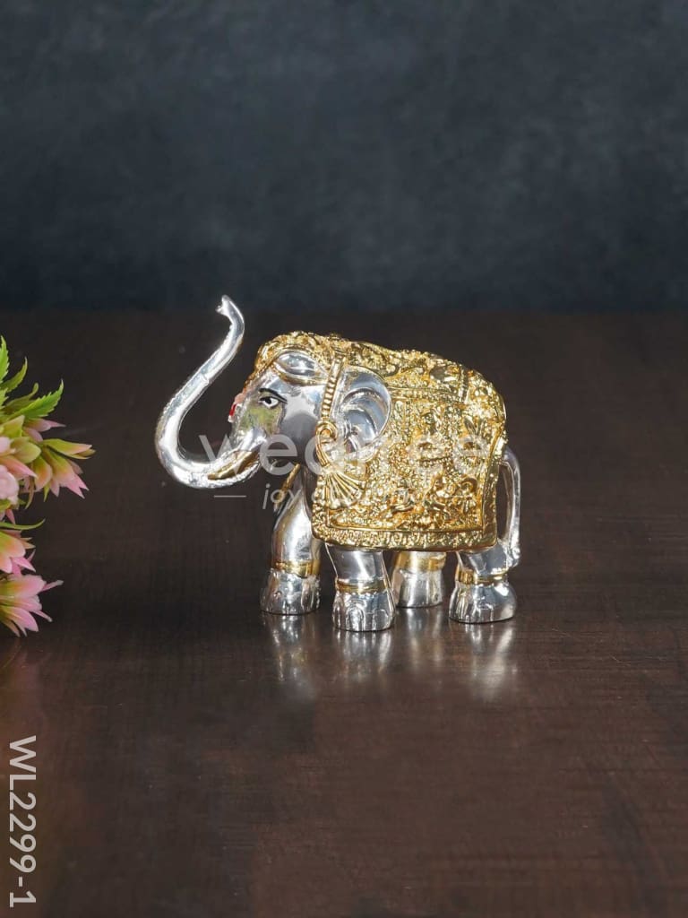 German silver Elephant (3 inch) (Set of 2)- WL2299-1