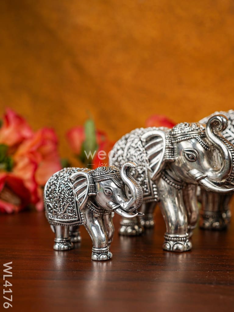 German Silver Elephant Figurine - Set of 3 - WL4176