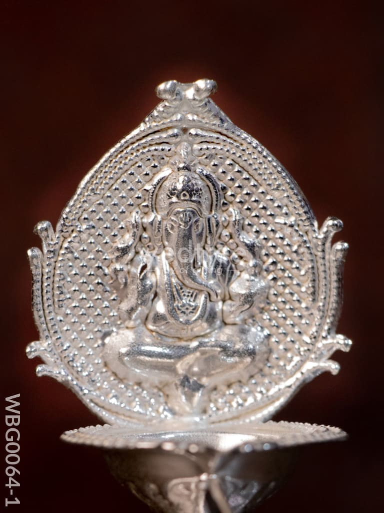 German Silver Elephant Kamakshi Diya - WBG0064