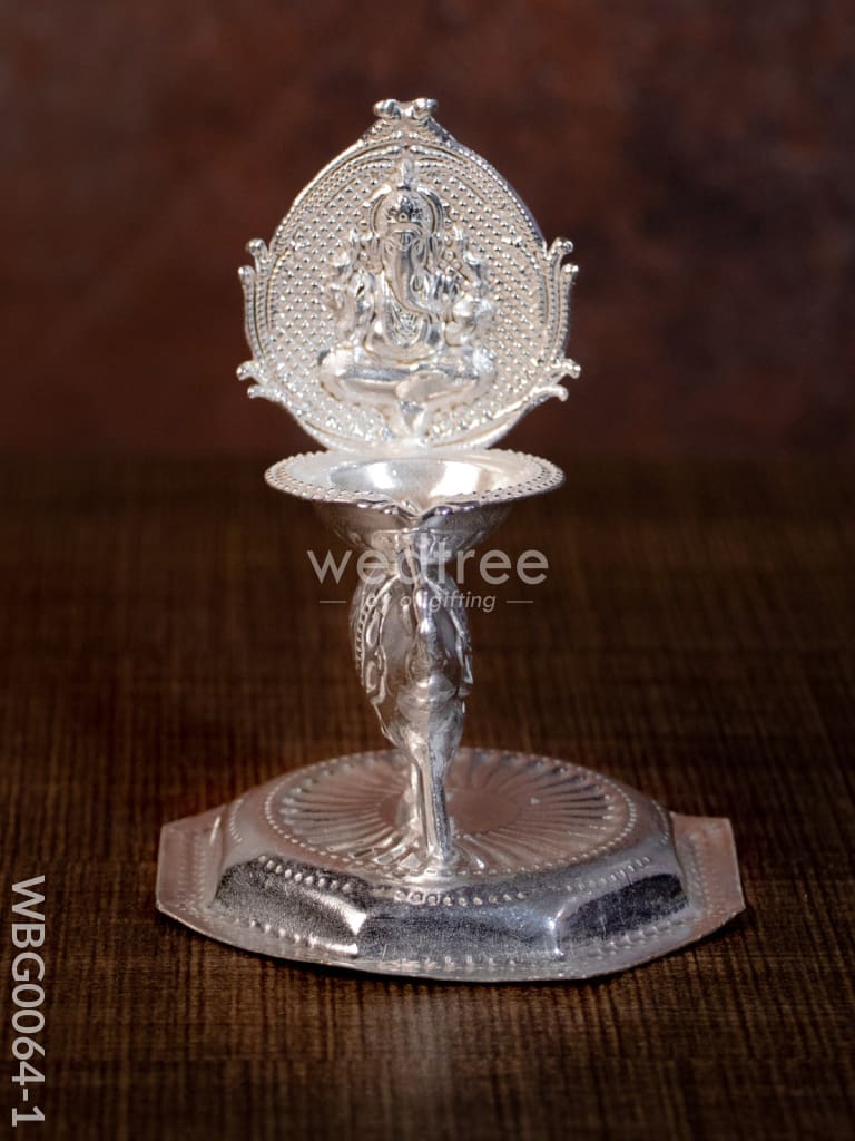 German Silver Elephant Kamakshi Diya - WBG0064