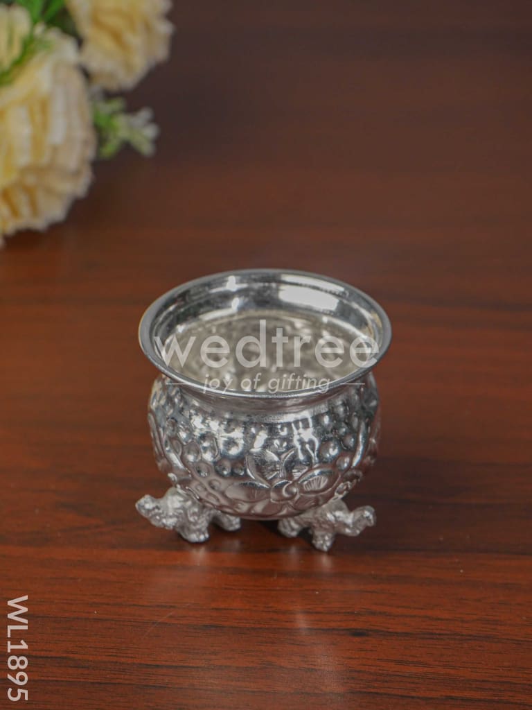 German Silver Elephant Leg Bowl - WL1895