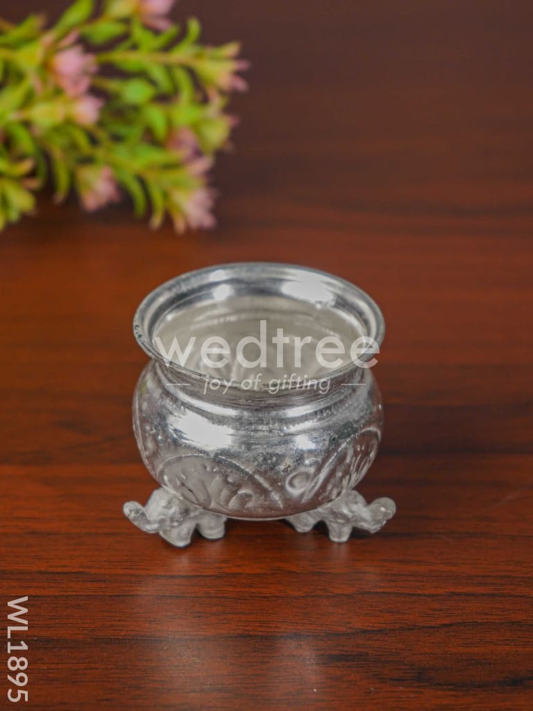 German Silver Elephant Leg Bowl - WL1895