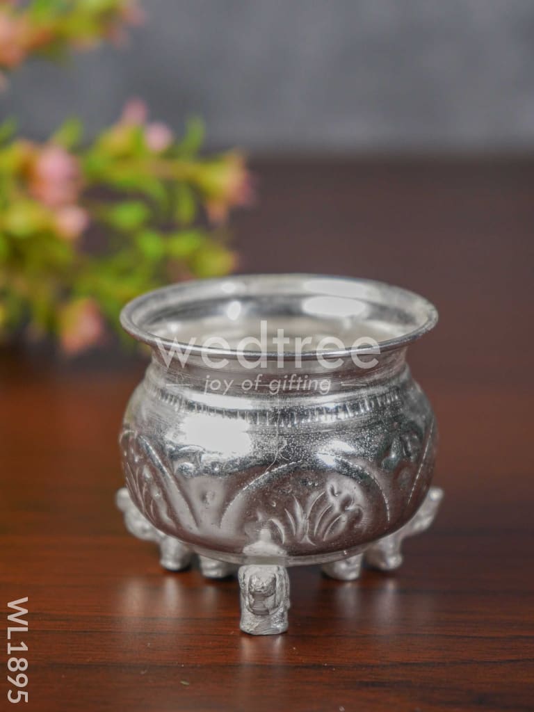 German Silver Elephant Leg Bowl - WL1895