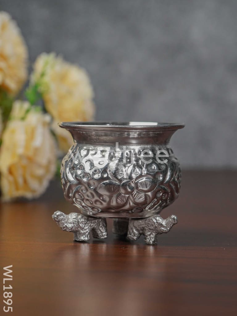 German Silver Elephant Leg Bowl - WL1895