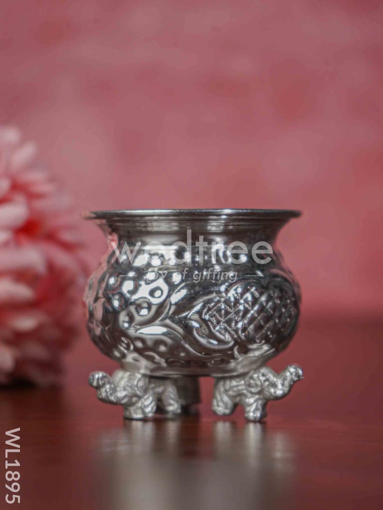 German Silver Elephant Leg Bowl - WL1895