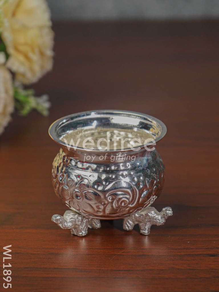 German Silver Elephant Leg Bowl - WL1895