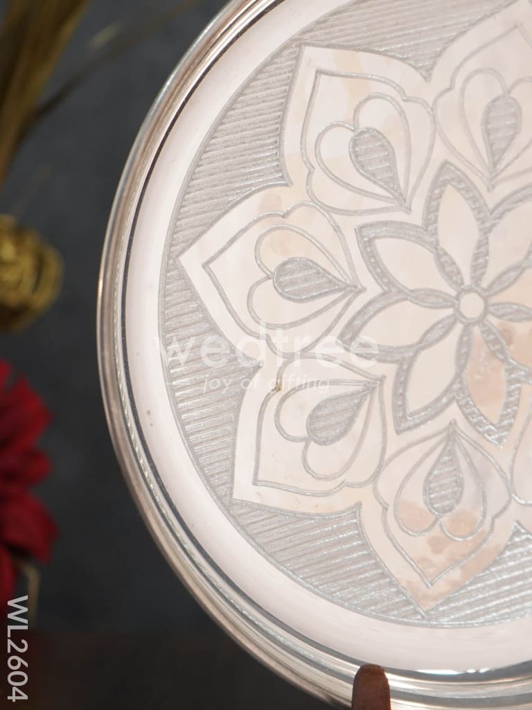 German Silver Engraved 10 inch Plate - WL2604