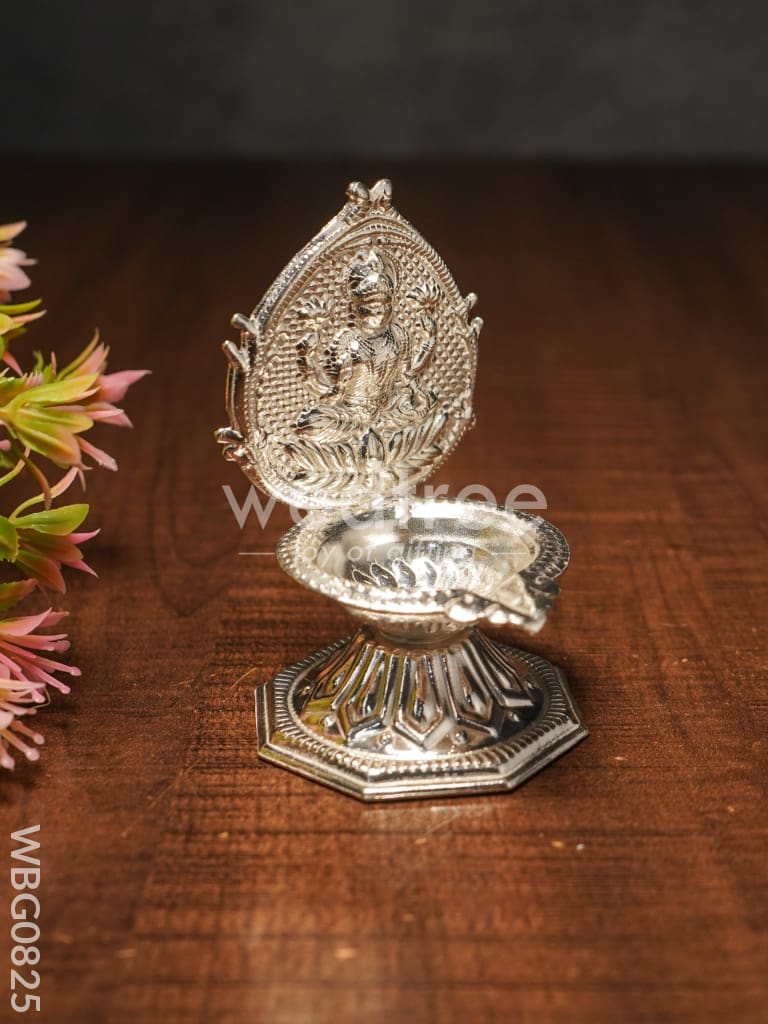 German Silver Lakshmi Diya - WBG0825