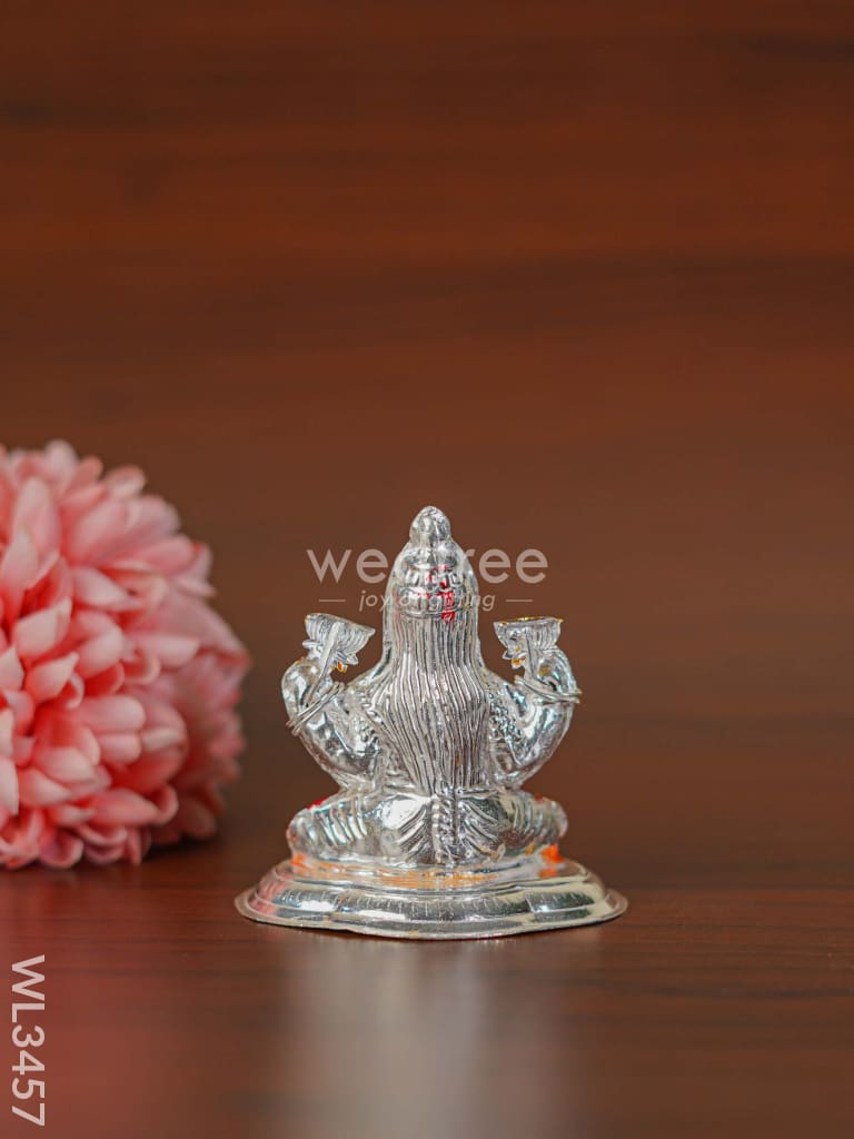 German Silver Lakshmi Idol with Meenakari Finish - WL3457