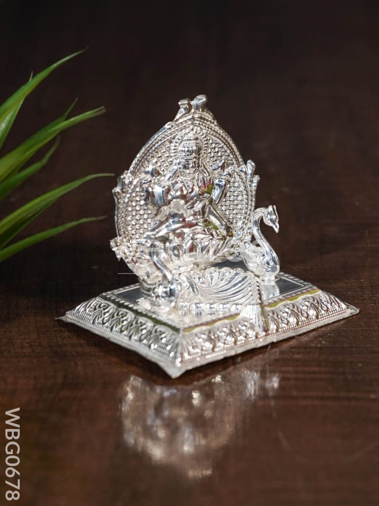 German Silver Lakshmi in Heart Shape kumkum Platter - WBG0678